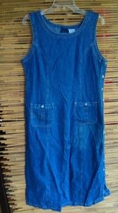 Vintage Studio L Y2K Cotton Jeans Denim Cottagecore Jumper Dress
